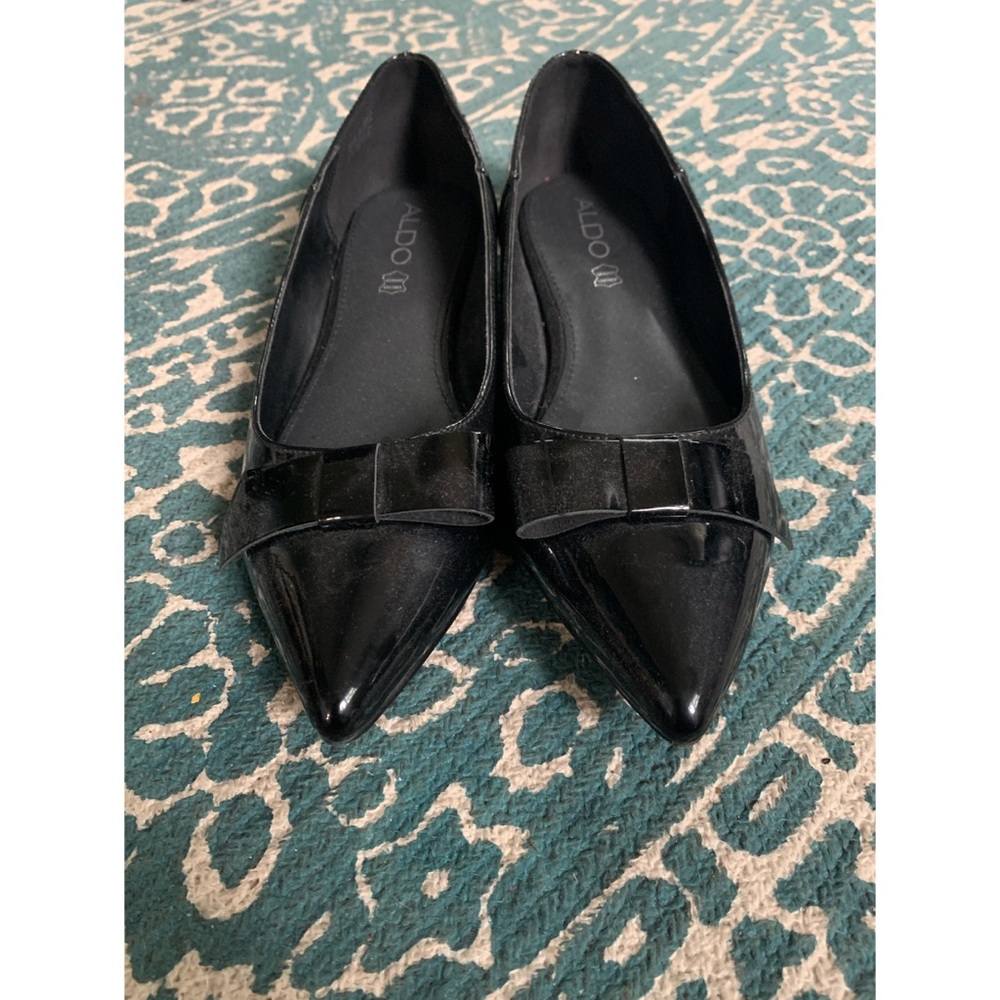 Patent Leather Aldo Bow Flats Pointed Toe